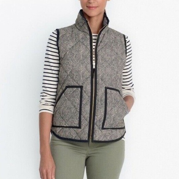 J. Crew Jackets & Blazers - J.Crew Quilted Herringbone Women’s Vest